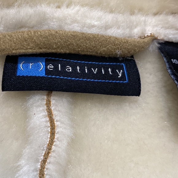 Faux Leather & Fur Zip Up Coat XL - Picture 10 of 13